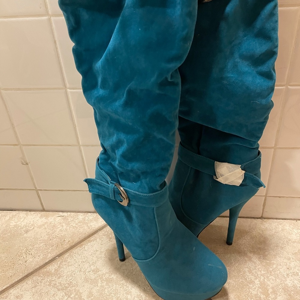 Turquoise boots